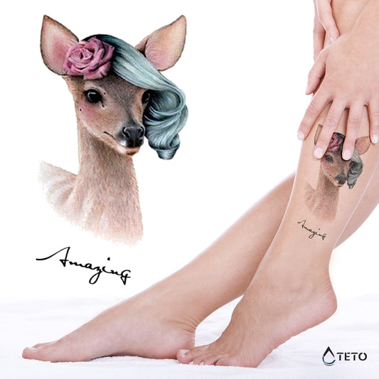 Jelen s pričesko - TETO Začasne Tetovaže
