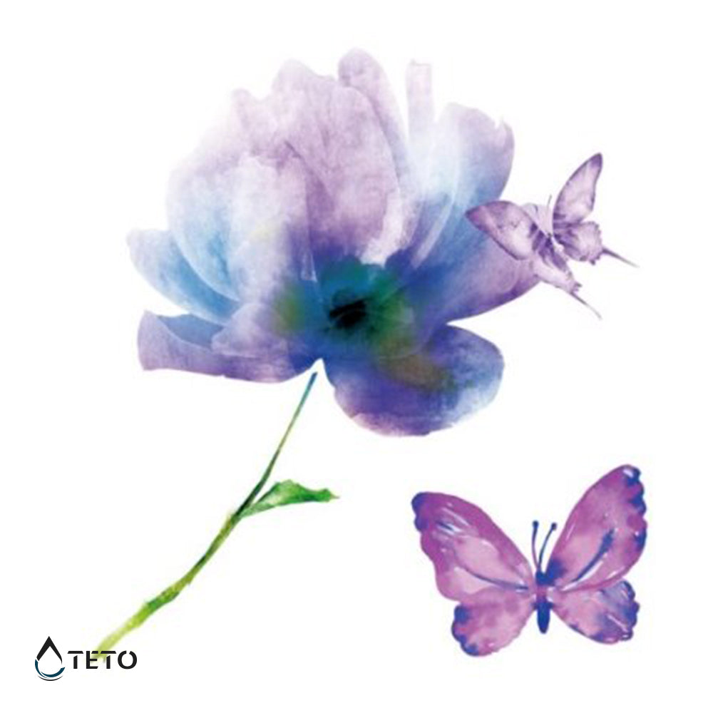 Roža in metulj - Set - TETO Začasne Tetovaže