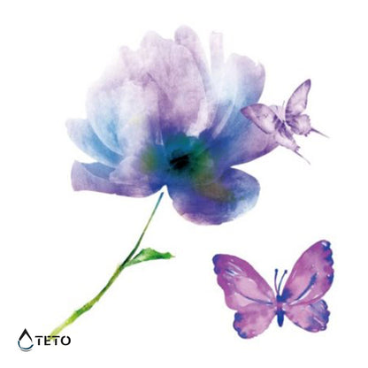 Roža in metulj - Set - TETO Začasne Tetovaže