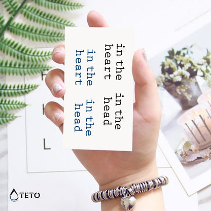 V glavi in v srcu - Set - TETO Začasne Tetovaže