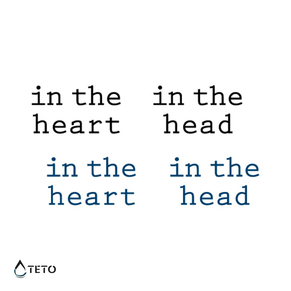 V glavi in v srcu - Set - TETO Začasne Tetovaže