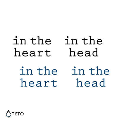 V glavi in v srcu - Set - TETO Začasne Tetovaže