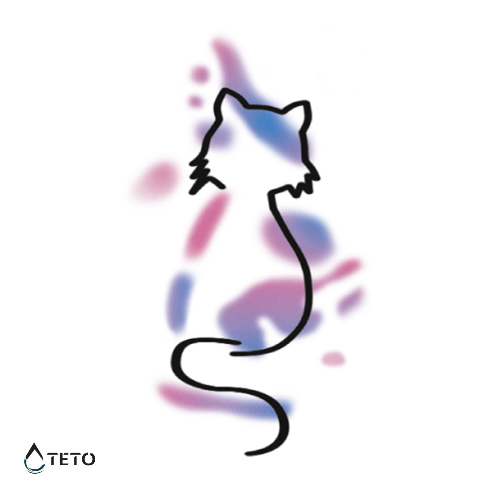 Mačja silhueta - TETO Začasne Tetovaže
