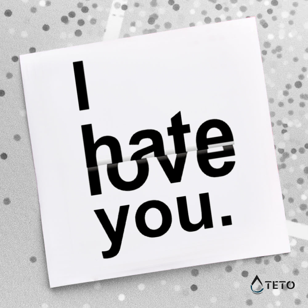 Ljubim te/sovražim te - TETO Začasne Tetovaže