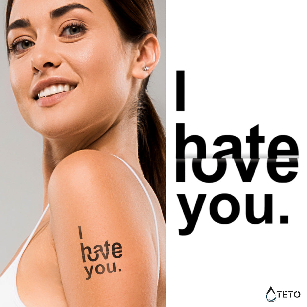 Ljubim te/sovražim te - TETO Začasne Tetovaže