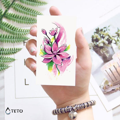 Rožnata roža - TETO Začasne Tetovaže