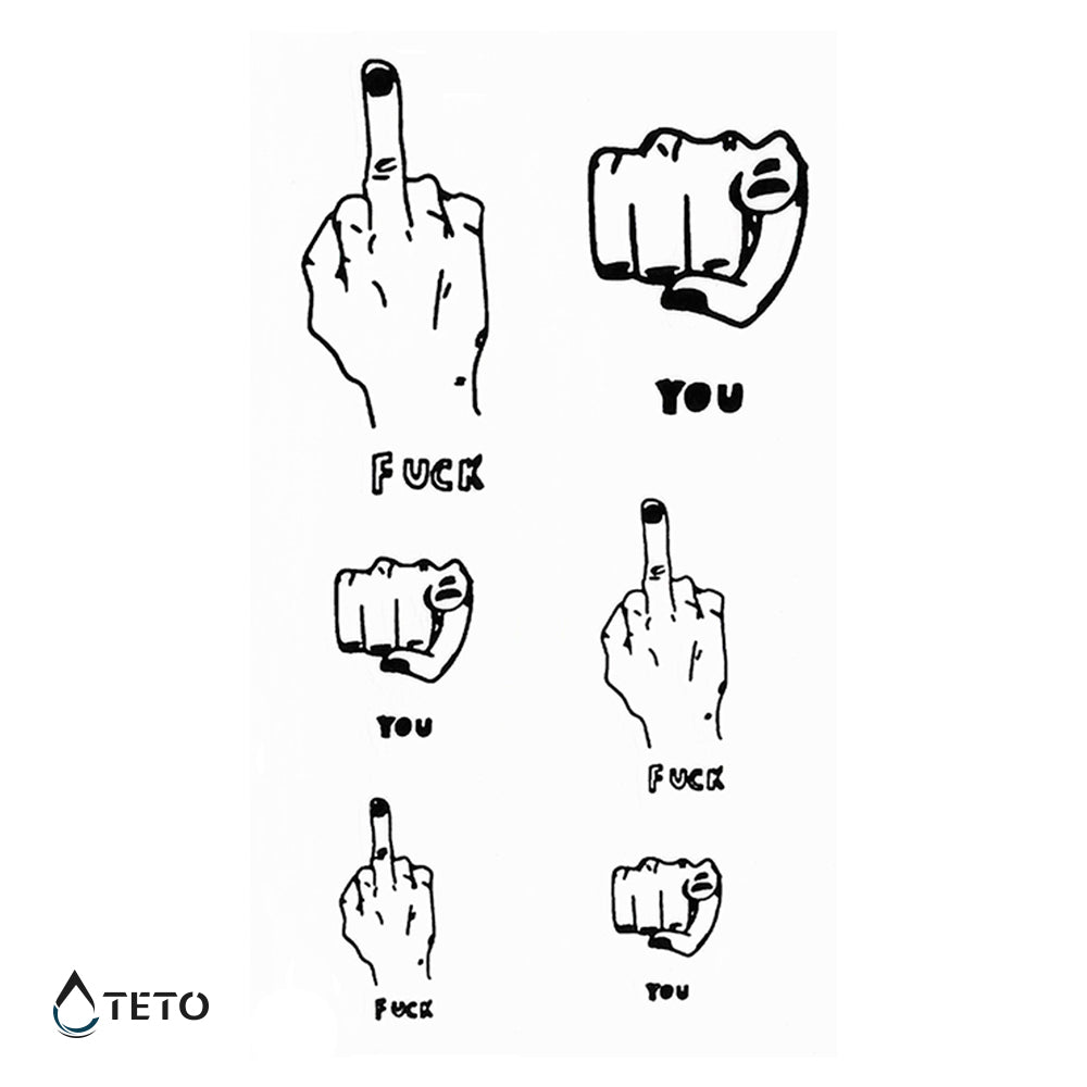 Nesramne kretnje - Set - TETO Začasne Tetovaže