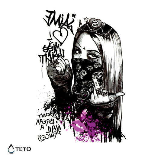 Gangstersko dekle - TETO Začasne Tetovaže