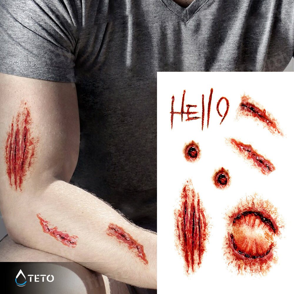 Brazgotine - praske - TETO Začasne Tetovaže