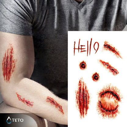 Brazgotine - praske - TETO Začasne Tetovaže