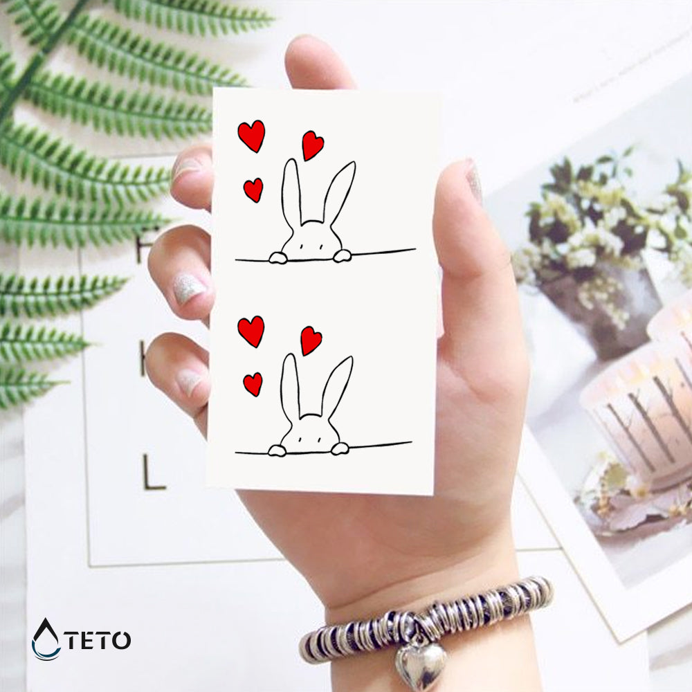 Zaljubljeni zajec - Set - TETO Začasne Tetovaže