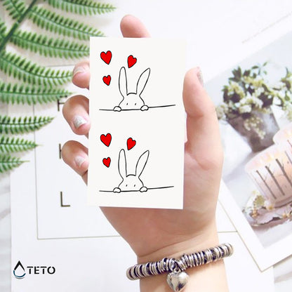 Zaljubljeni zajec - Set - TETO Začasne Tetovaže