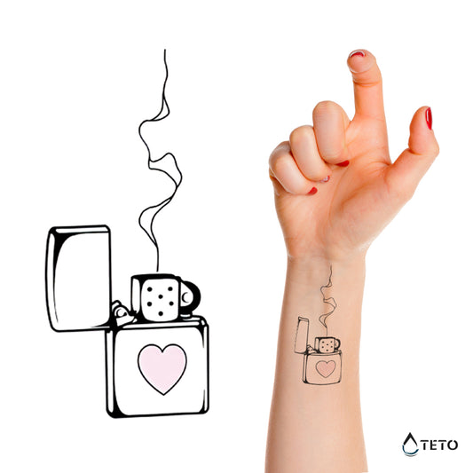 Vžigalnik - srce - TETO Začasne Tetovaže
