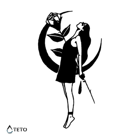 Ženska z vrtnico - TETO Začasne Tetovaže