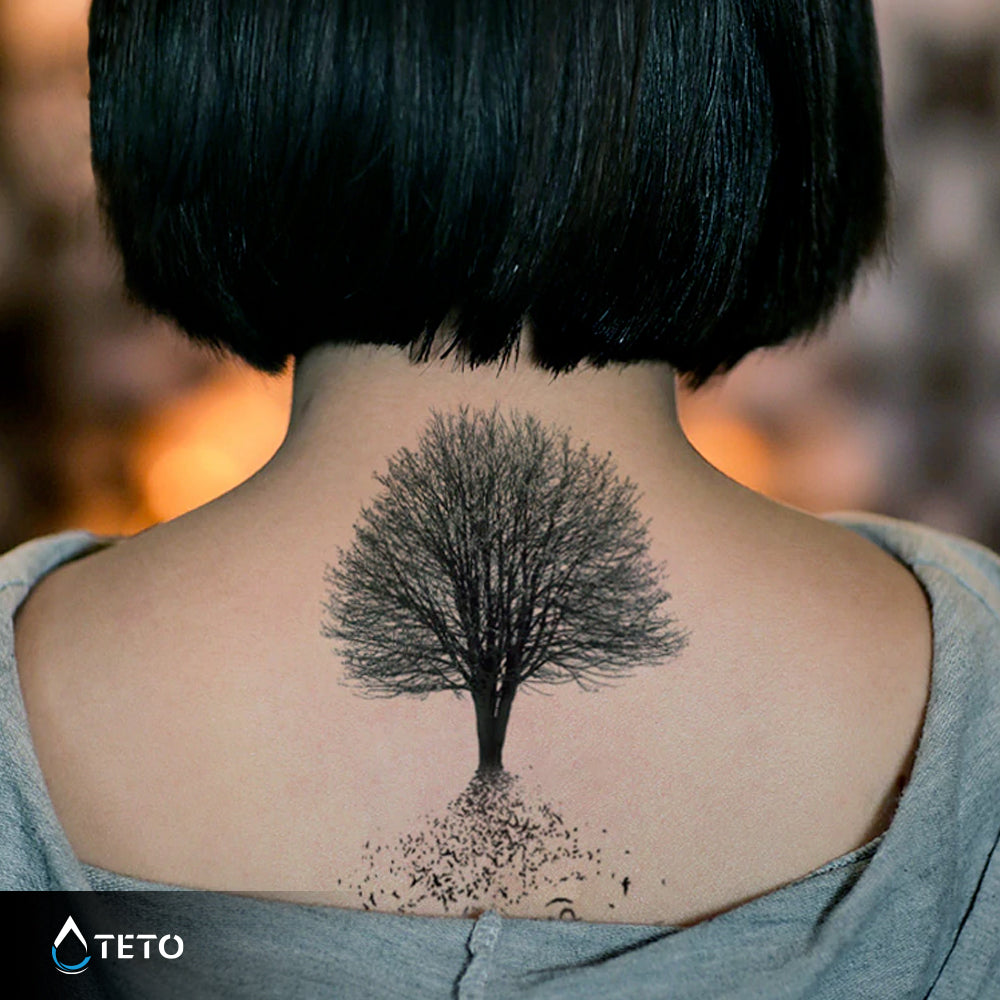 Drevo življenja s pticami - TETO Začasne Tetovaže