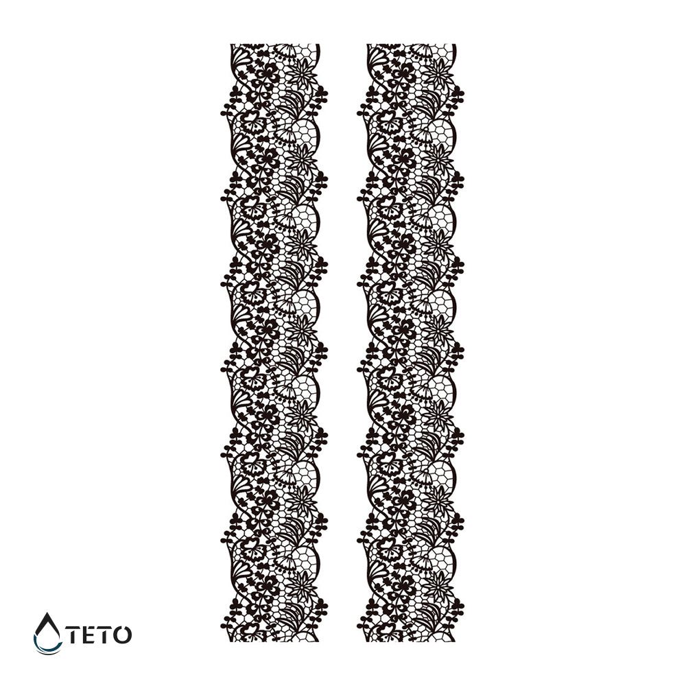 Čipkasti pas za podvezice - Set – Tip H - TETO Začasne Tetovaže