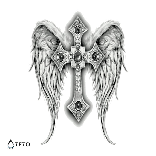 Križ s krili - TETO Začasne Tetovaže
