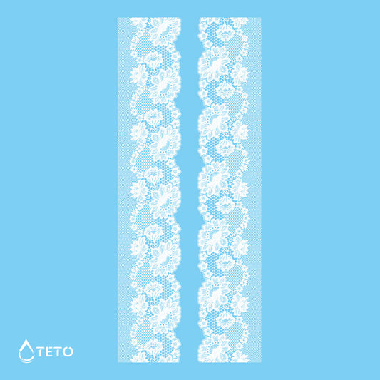 Zapestnice, podvezice - Bele - Set – Tip D - TETO Začasne Tetovaže