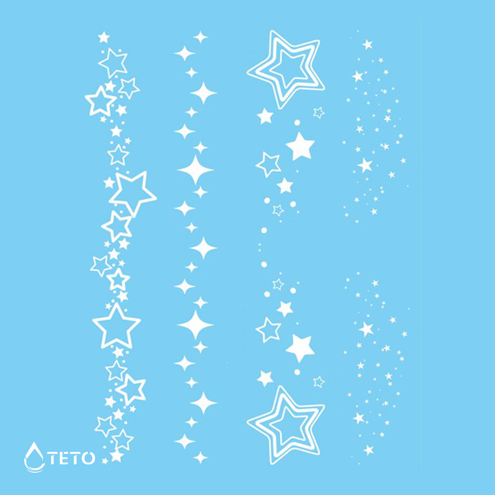 Bele zvezde - Set - TETO Začasne Tetovaže