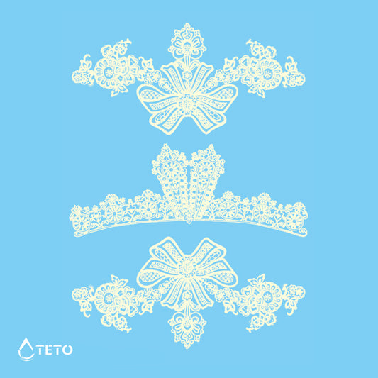 Čipkasti pas za podvezice - Set – Tip I - TETO Začasne Tetovaže