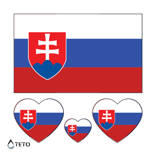 Zastava slovaške - Set - TETO Začasne Tetovaže