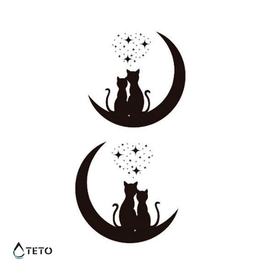 Mačke na luni - Set - TETO Začasne Tetovaže
