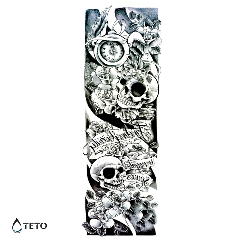 Lobanje z rožami - TETO Začasne Tetovaže