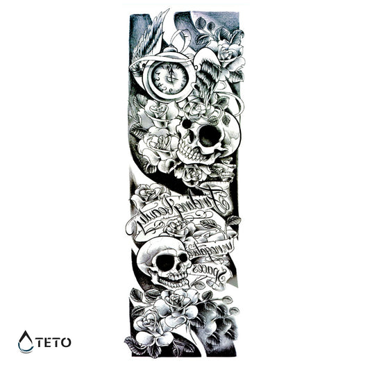 Lobanje z rožami - TETO Začasne Tetovaže