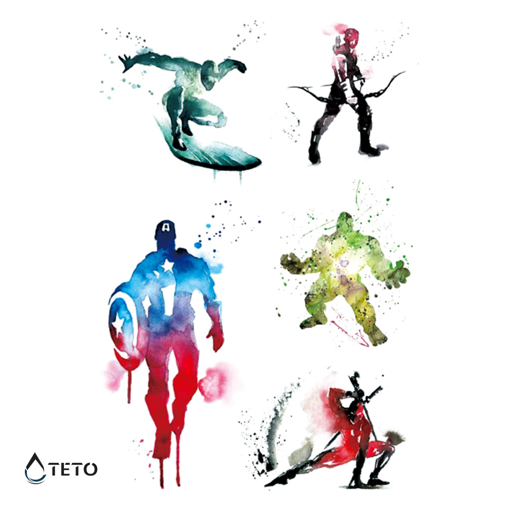 Superjunaki - Set - TETO Začasne Tetovaže