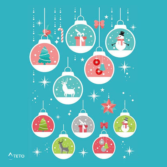 Božični okraski - Bele - Set - TETO Začasne Tetovaže