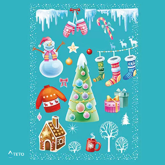Božični motivi - Vesel božič - Set – Tip G - TETO Začasne Tetovaže