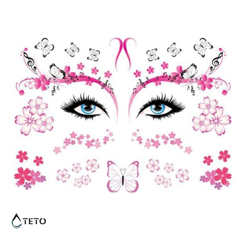 Face flowers – Bleščeča - Set - TETO Začasne Tetovaže