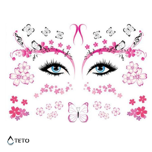 Face flowers – Bleščeča - Set - TETO Začasne Tetovaže