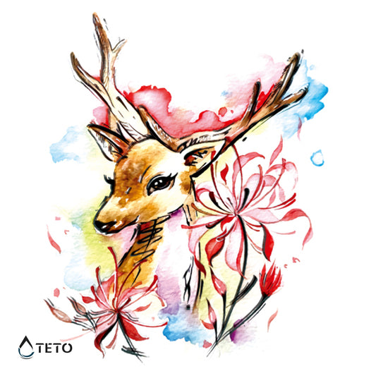 Jeleni z rožami - TETO Začasne Tetovaže