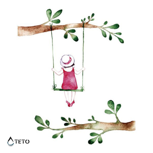 Dekle, ki se guga - TETO Začasne Tetovaže