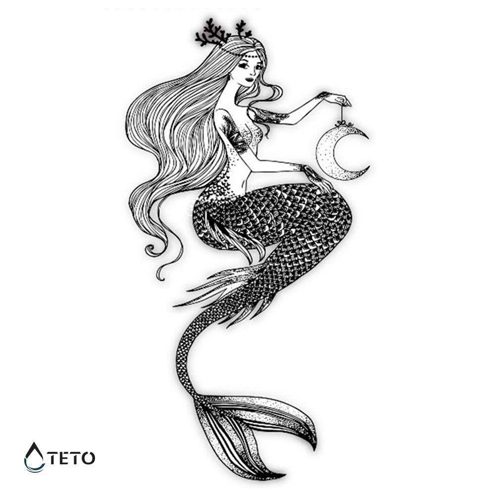 Mesečeva sirena - TETO Začasne Tetovaže