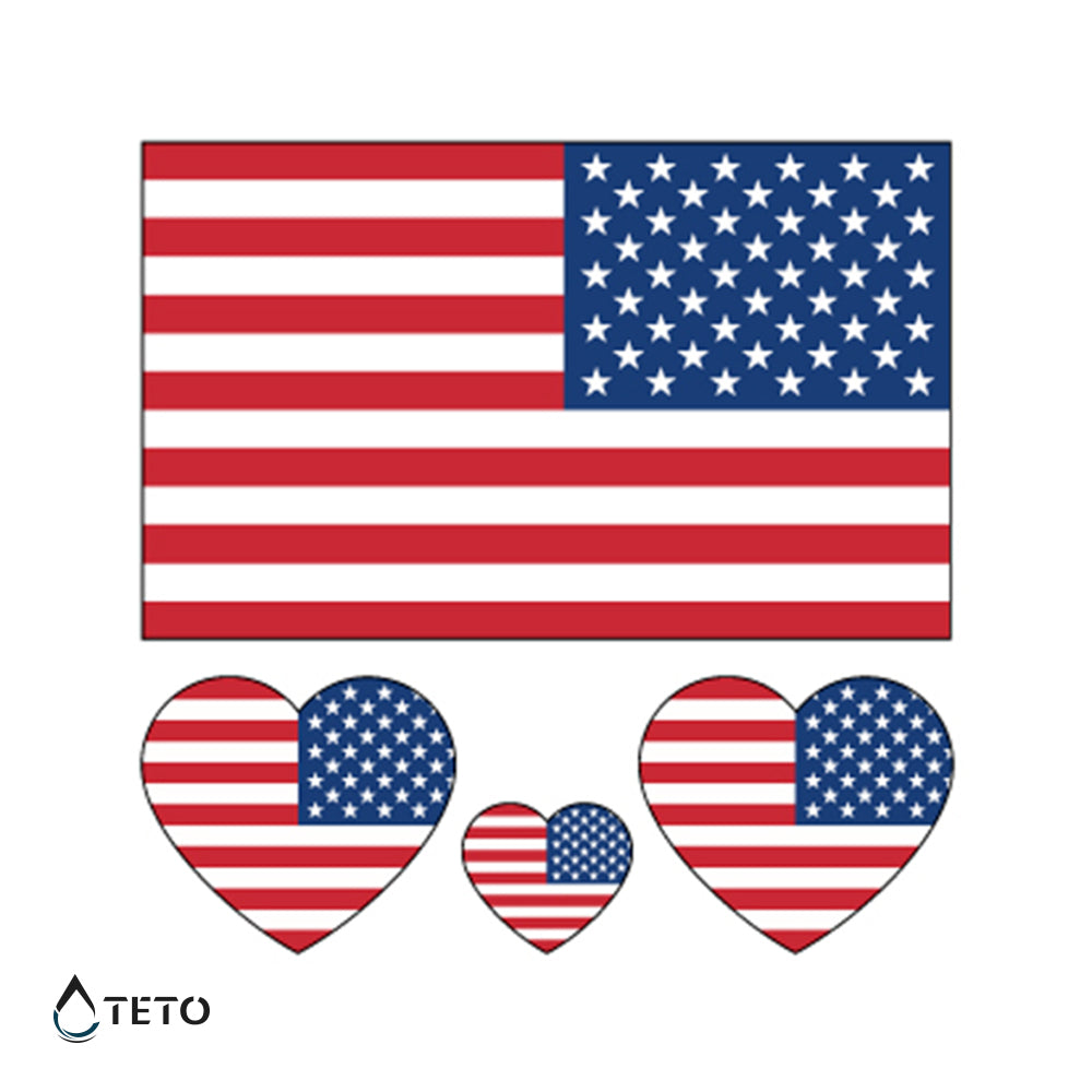 Ameriška zastava - Set - TETO Začasne Tetovaže
