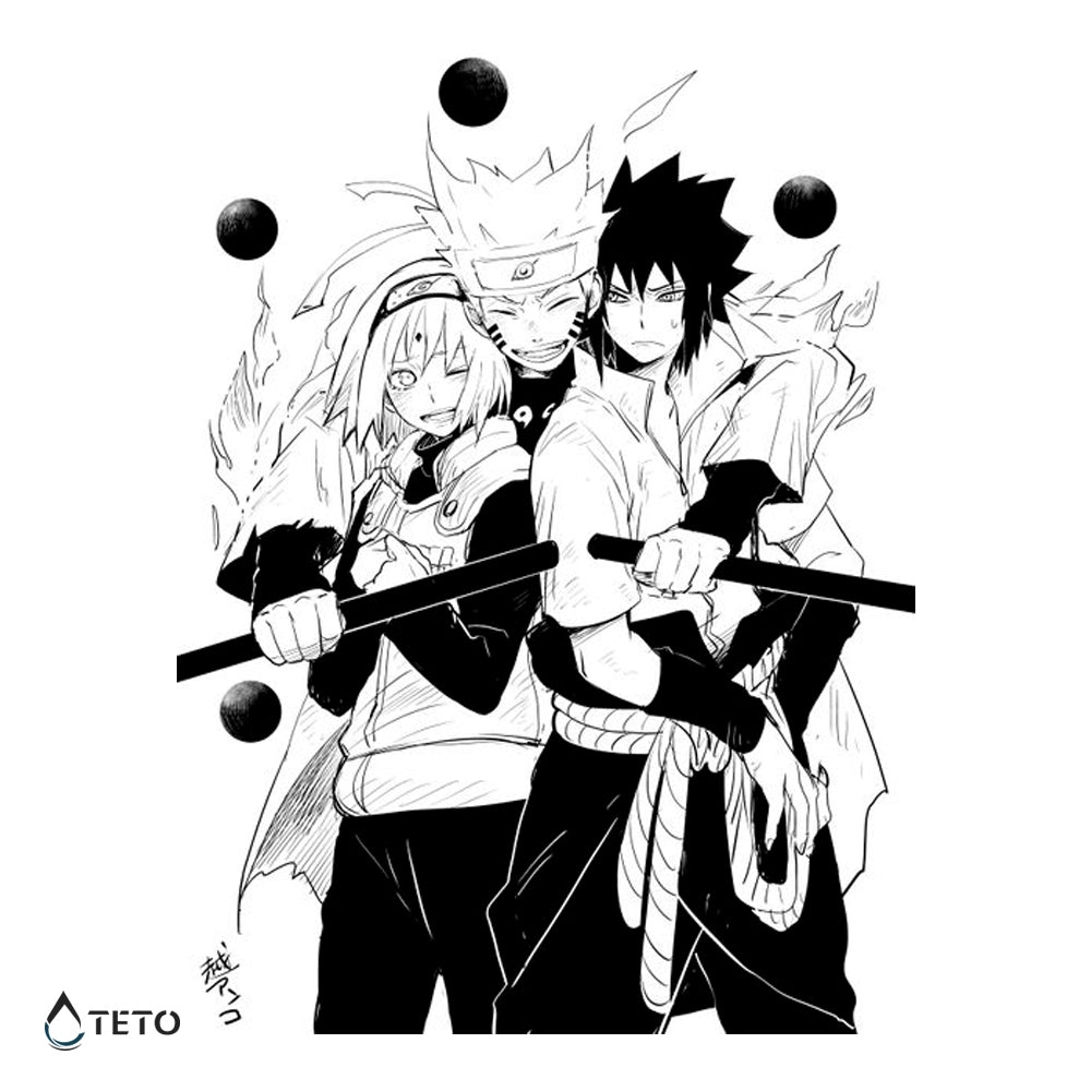 Naruto, Sakura in Sasuke - TETO Začasne Tetovaže