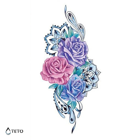 Vrtnice z mandalami - TETO Začasne Tetovaže