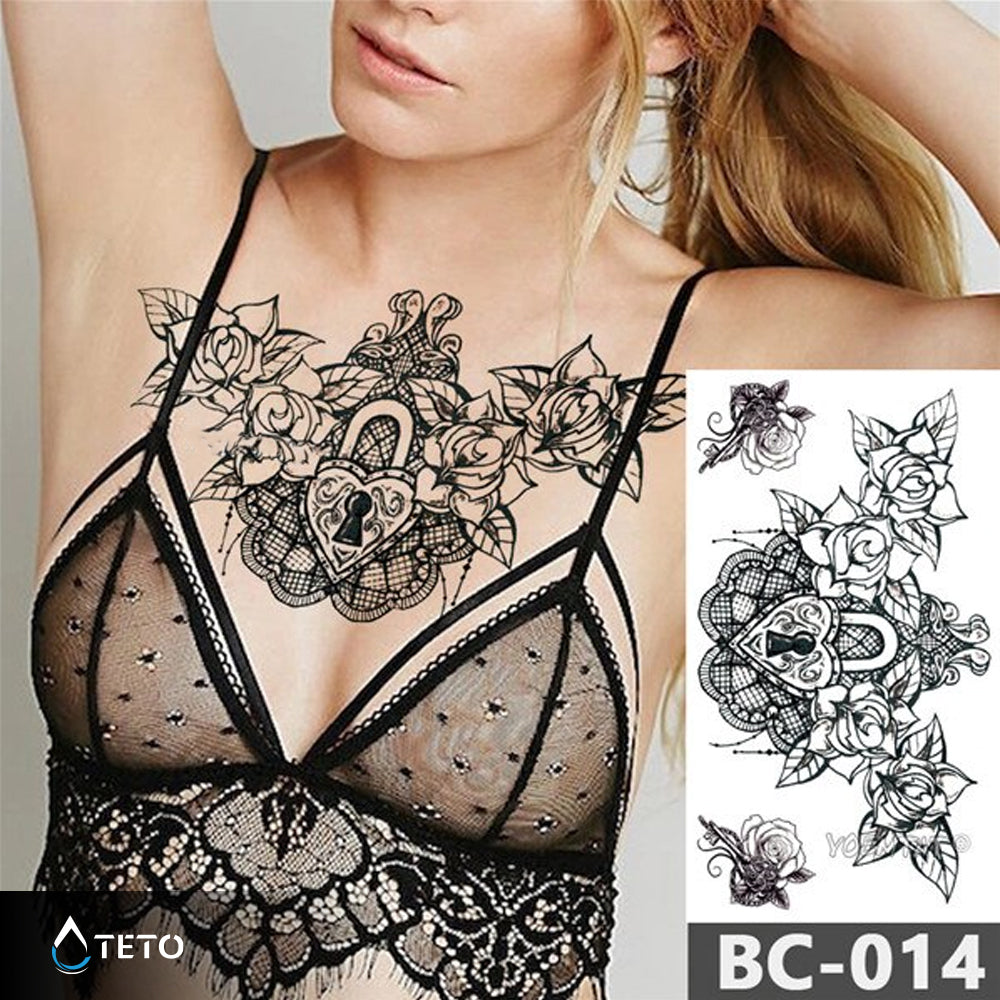 Srčna ključavnica - Set - TETO Začasne Tetovaže