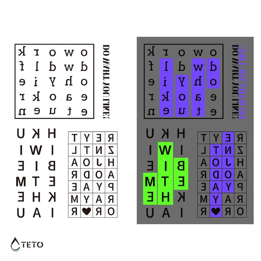 Križanka - Set - Sveti v temi - TETO Začasne Tetovaže