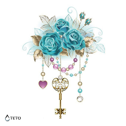 Vrtnica s ključem in obeski - TETO Začasne Tetovaže