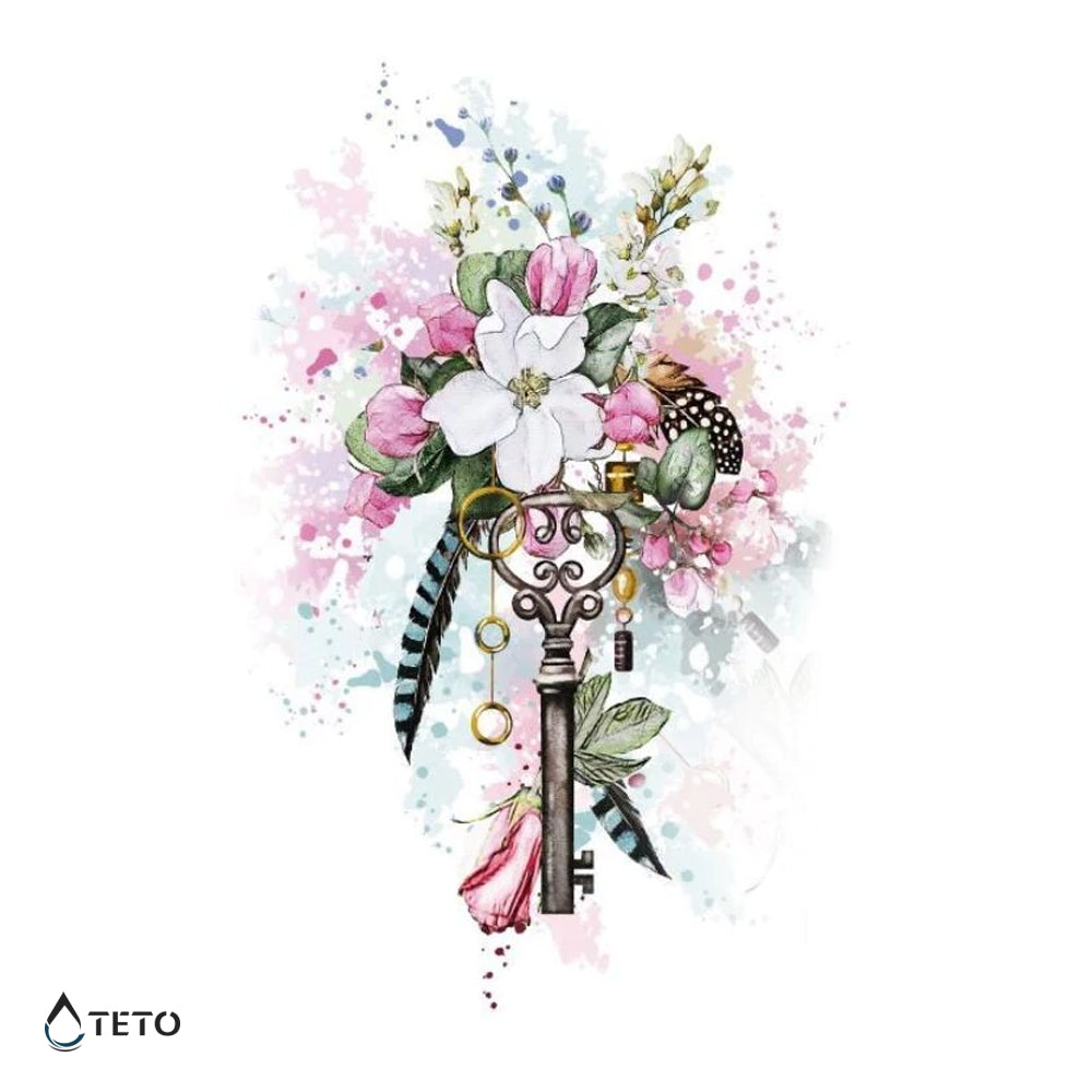 Rože s ključem – Tip B - TETO Začasne Tetovaže