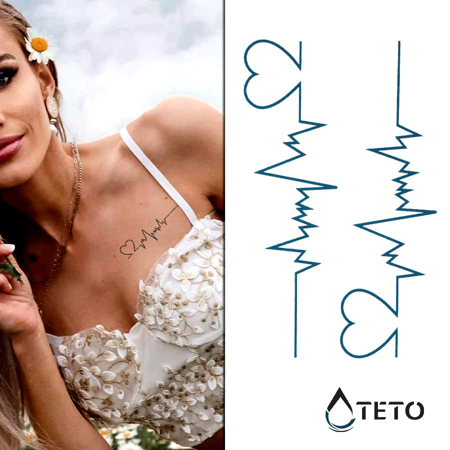 Srčni utripi – Set - TETO Začasne Tetovaže