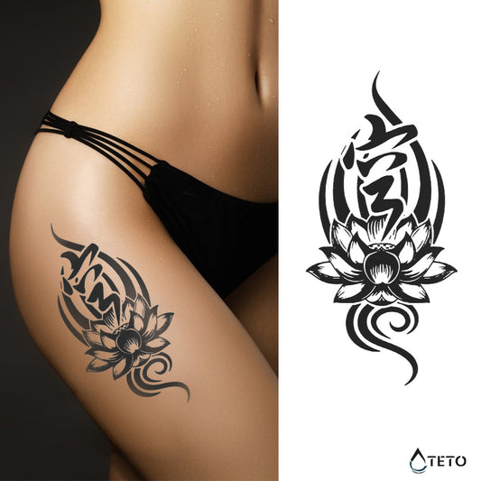 Pojoči lokvanj – Tribal – Poltrajne - TETO Začasne Tetovaže