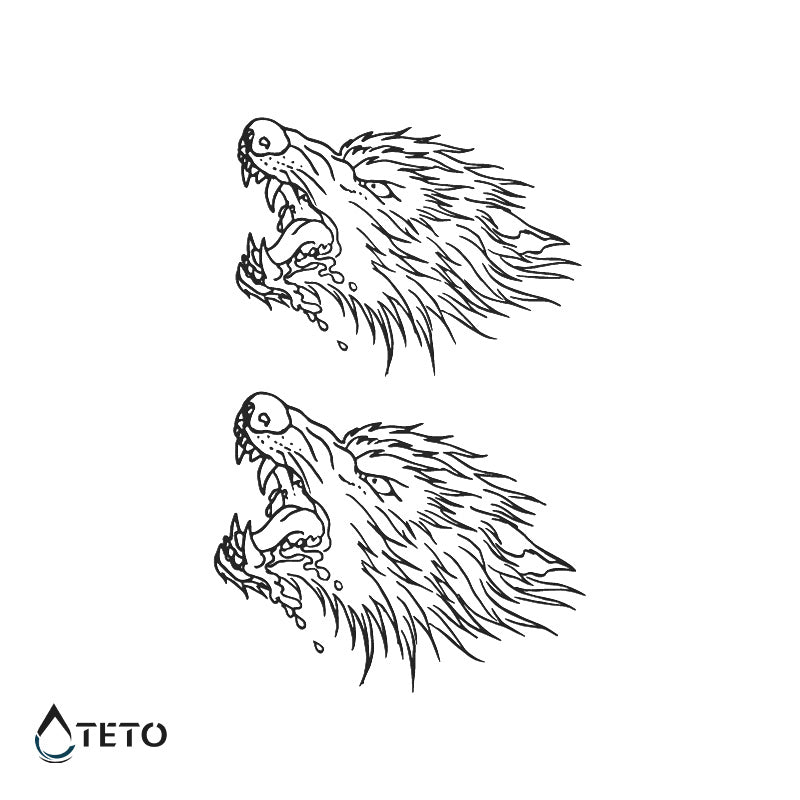 Volk - Set – Poltrajne - TETO Začasne Tetovaže