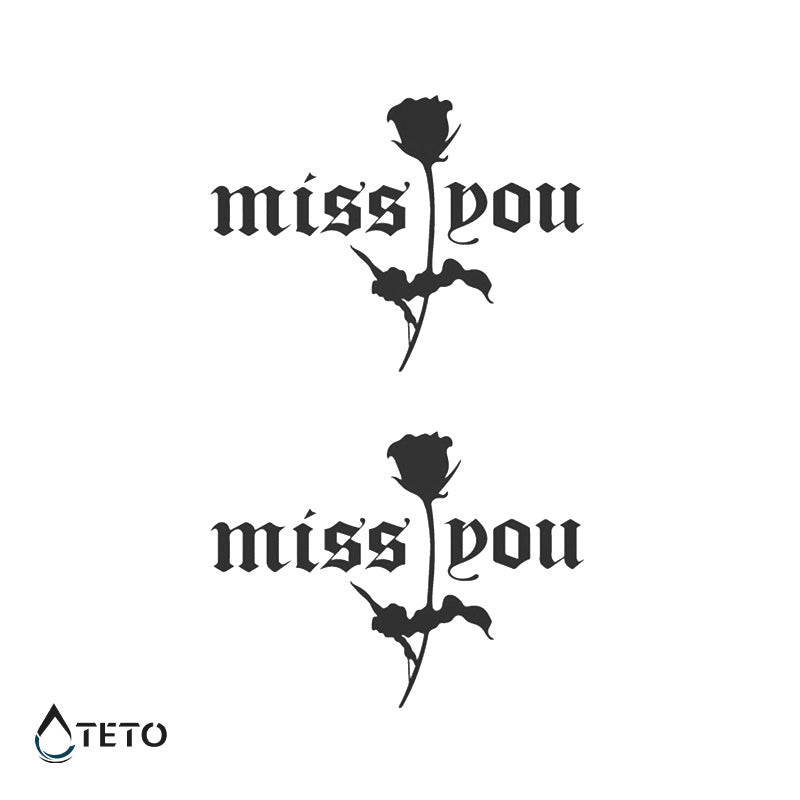 Pogrešam te - Set – Poltrajne - TETO Začasne Tetovaže