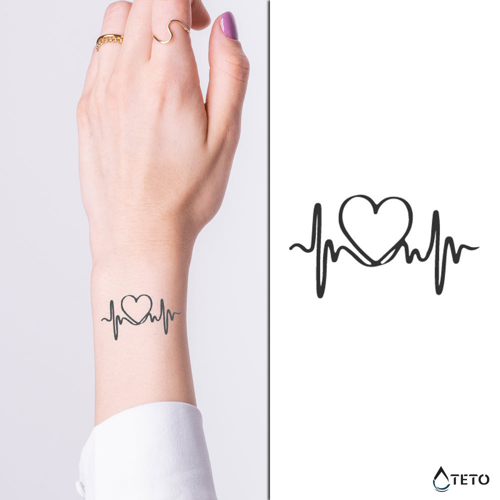 Srčni utrip – Poltrajne - TETO Začasne Tetovaže