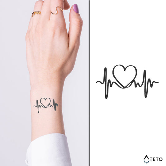 Srčni utrip – Poltrajne - TETO Začasne Tetovaže
