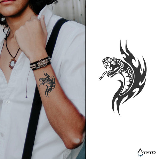 Tribal kača – Poltrajne - TETO Začasne Tetovaže